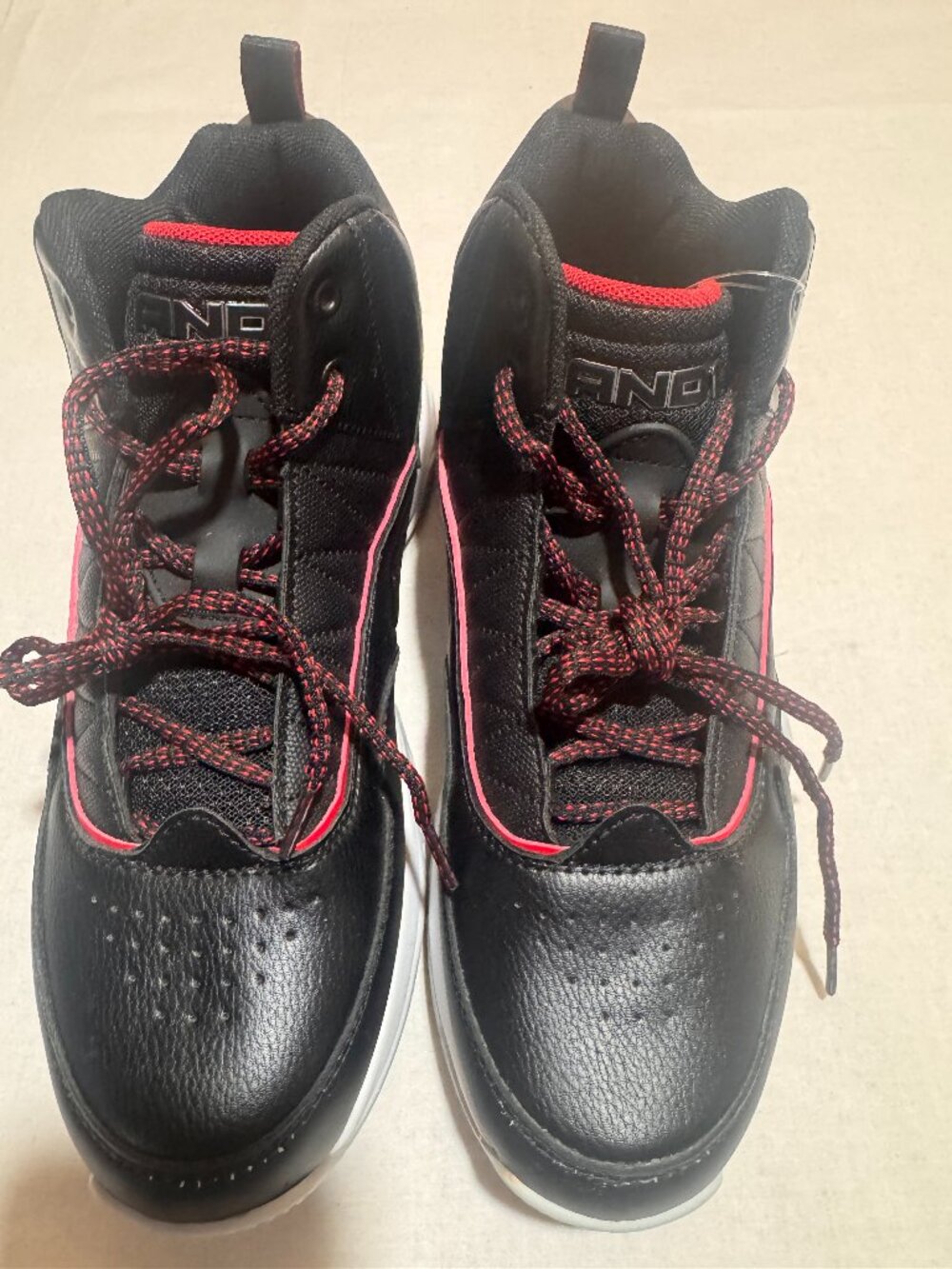 AND1 Streetball Mens High-Top Basketball Shoes Size 9.5 NWOT Black Red